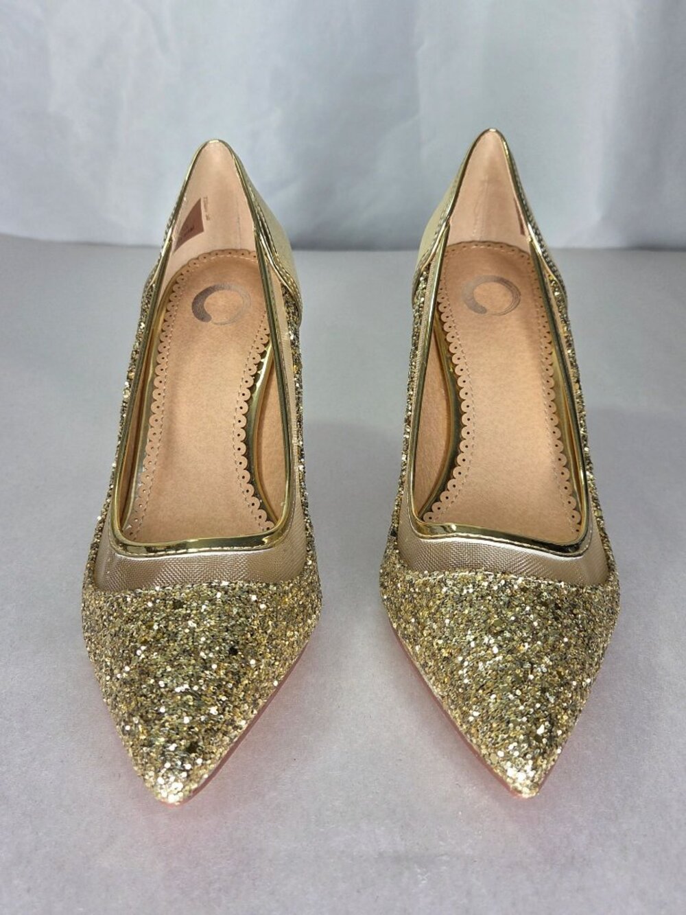 Journee Collection Kalani Heels - Gold, Size 7 - Picture 3 of 7